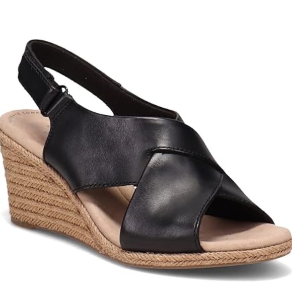 Clark’s Lafley Alaine wedges sandals SZ 7.5 - Picture 1 of 9